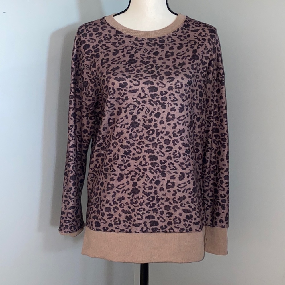Leopard Print Sweat Shirt
